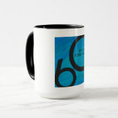 Blue 60 Decade Birthday Mok (Voorkant links)