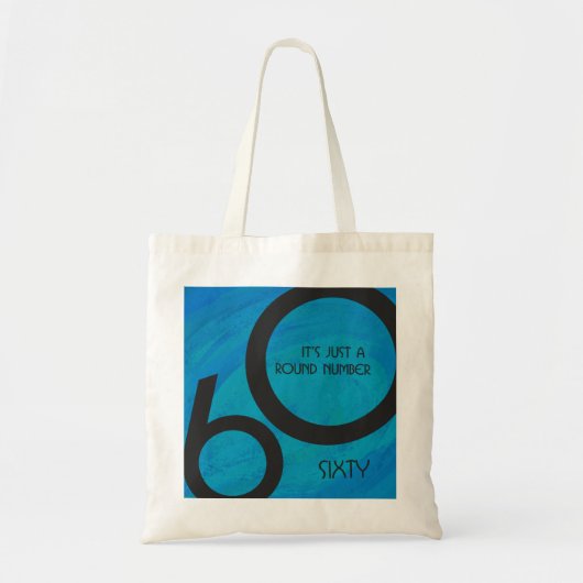 Blue 60 Decade Birthday Tote Bag (Voorkant)