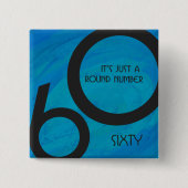 Blue 60 Decade Birthday Vierkante Button 5,1 Cm (Voorkant)