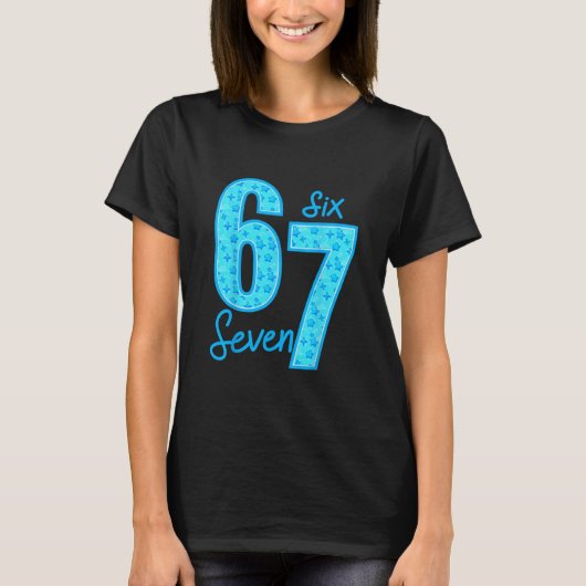 Blue 67 Funny Meme  T-shirt (Voorkant)