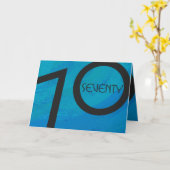 Blue 70 Decade Birthday Kaart (Gele Bloem)