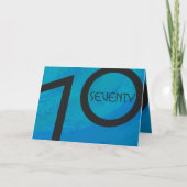 Blue 70 Decade Birthday Kaart (Voorkant)