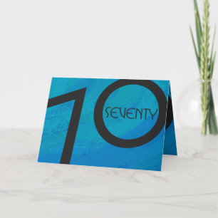 Blue 70 Decade Birthday Kaart