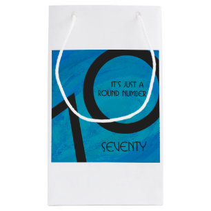 Blue 70 Decade Birthday Klein Cadeauzakje