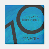 Blue 70 Decade Birthday Magneet (Voorkant)