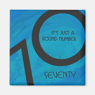 Blue 70 Decade Birthday Magneet