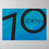 Blue 70 Decade Birthday Poster (Voorkant)