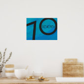 Blue 70 Decade Birthday Poster (Keuken)