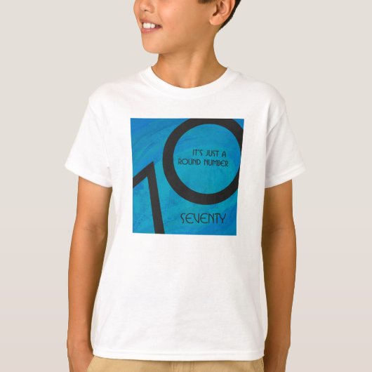 Blue 70 Decade Birthday T-shirt (Voorkant)