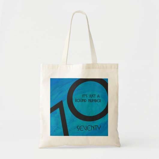 Blue 70 Decade Birthday Tote Bag (Voorkant)