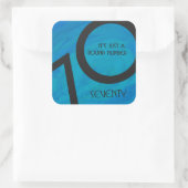 Blue 70 Decade Birthday Vierkante Sticker (Tas)