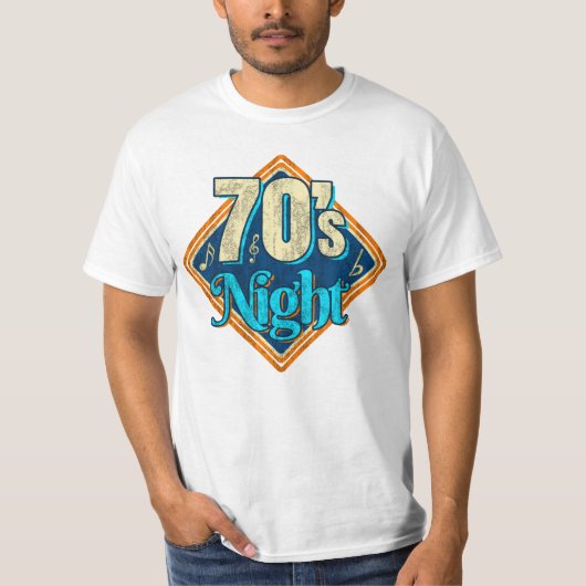 Blue 70 Night Disco Music T-shirt (Voorkant)