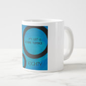 Blue 80 Decade Birthday Grote Koffiekop (Voorkant rechts)