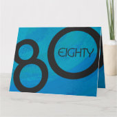 Blue 80 Decade Birthday Kaart (Voorkant)