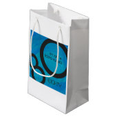 Blue 80 Decade Birthday Klein Cadeauzakje (Achterkant Gekanteld)