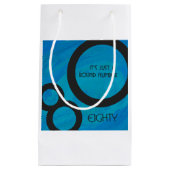 Blue 80 Decade Birthday Klein Cadeauzakje (Voorkant)