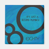 Blue 80 Decade Birthday Magneet (Voorkant)