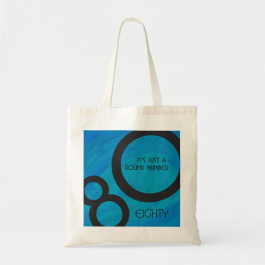 Blue 80 Decade Birthday Tote Bag (Voorkant)