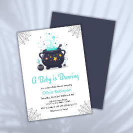 Blue A Baby is het brouwen van Halloween Baby show Kaart