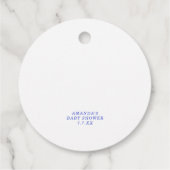 Blue a Bow Baby shower Pop het! Bedankjes Labels (Achterkant)