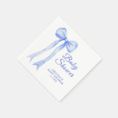Blue a Bow Het is Boy Baby shower Servet (Hoek)
