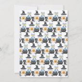 Blue A Little Boo Baby shower Kaart (Achterkant)