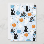 Blue A Little Boo Baby shower Kaart (Achterkant)