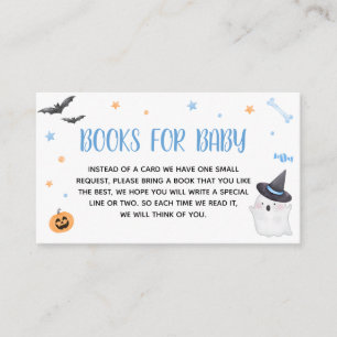Blue A Little Boo Halloween Boeken voor Baby Informatiekaartje