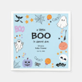 Blue A Little Boo Schattige Ghost Halloween Baby s Servet (Voorkant)