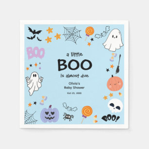 Blue A Little Boo Schattige Ghost Halloween Baby s Servet