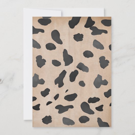 Blue A Little Cowboy Country Western Baby shower Kaart (Achterkant)