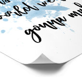 Blue A Million Dreams Song Lyric Wall Art print (Hoek)