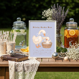 Blue A Silly Goose Dirty Soda Bar Sign Kaart