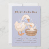Blue A Silly Goose Dirty Soda Bar Sign Kaart (Voorkant)