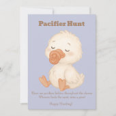 Blue A Silly Goose Pacifier Hunt Baby Shower   Kaart (Voorkant)