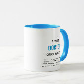 Blue A Wise Doctor heeft ooit een grappige roman g Mok (Voorkant rechts)