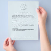 BLUE Aanpasbare logo tekst contactgegevens bedrijf Flyer (Hand)
