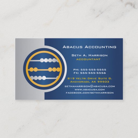 Blue Abacus Accounting Visitekaartjes (Voorkant)
