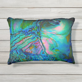 Blue Abalone Shell Accent Throw Pillow Buitenkussen