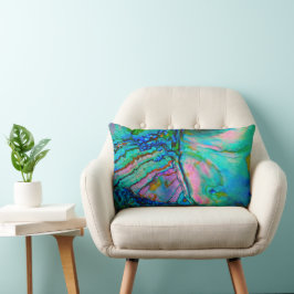 Blue Abalone Shell Accent Throw Pillow Kussen