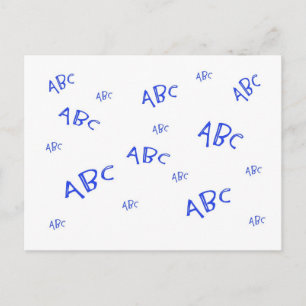 Blue ABC Briefkaart