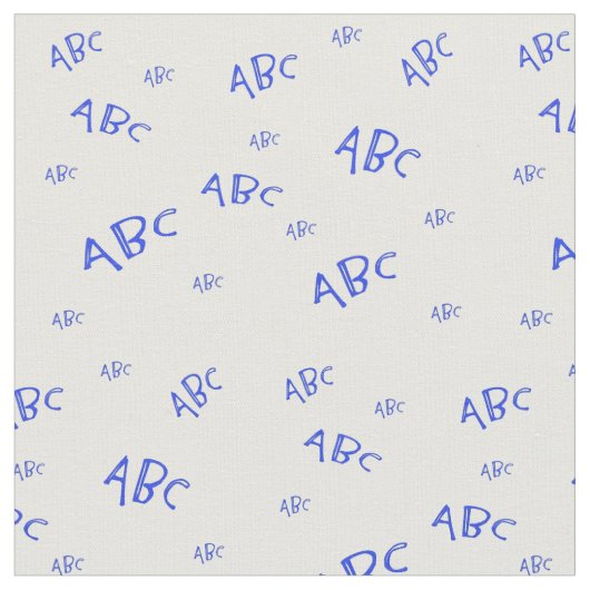 Blue ABC Fabric Stof (Close Up)