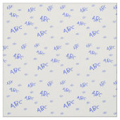 Blue ABC Fabric Stof (Swatch)