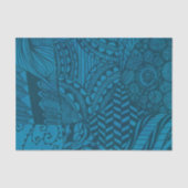 Blue Abstract Art Pattern Tissuepapier (Voorkant)