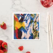 Blue Abstract Art Standard Cocktail Napkin Servet (Insitu)