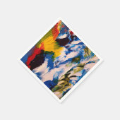 Blue Abstract Art Standard Cocktail Napkin Servet (Hoek)