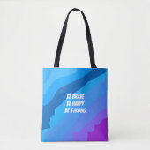 Blue abstract art tote bag (Voorkant)