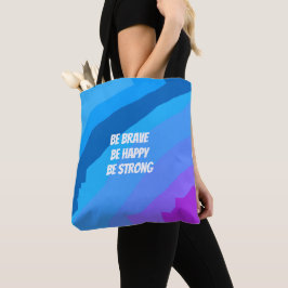 Blue abstract art tote bag