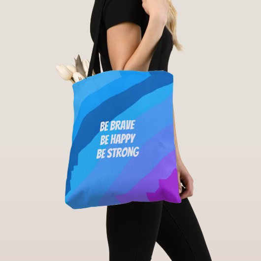 Blue abstract art tote bag (Dichtbij)