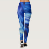 Blue Abstract Art Water Flow Leggings (Achterkant)